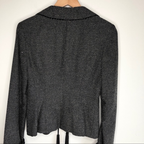 Nanette Lepore Black Tweed Jacket Skirt Suit Set size 2 - Picture 3 of 16